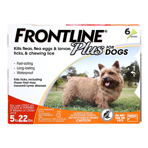 Frontline Plus For Small Dogs 0-22 Lbs (orange) 6 Doses