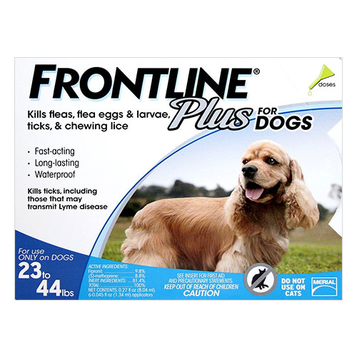 Frontline Plus For Medium Dogs 23-44 Lbs (blue) 12 Doses
