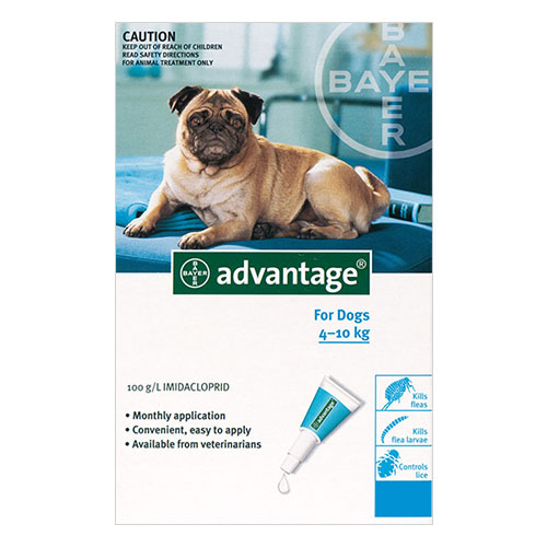 Advantage Medium Dogs 11-20lbs (aqua) 6 Doses