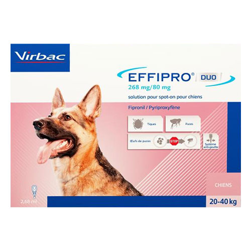 Effipro Duo Spot-on For Large Dogs 45-88 Lbs 12 Pack