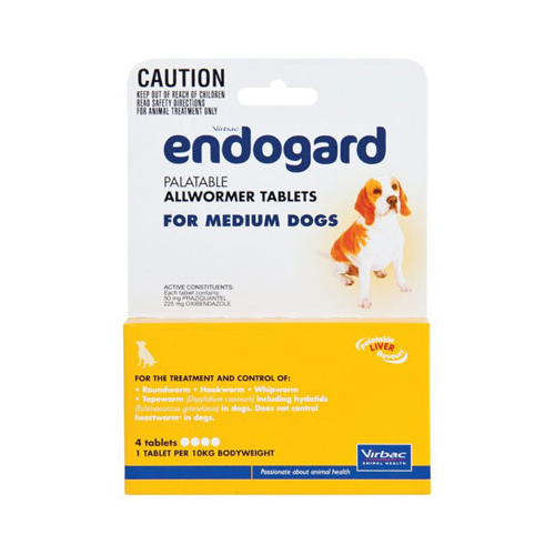Endogard For Medium Dogs 22 Lbs (10kg) 4 Tablet