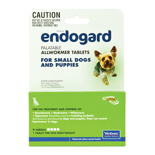 Endogard For Small Dogs And Puppies 11 Lbs (5kg) 2 Tablet