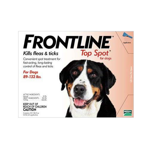Frontline Top Spot Extra Large Dogs 89-132lbs (red) 4 + 4 Free Doses