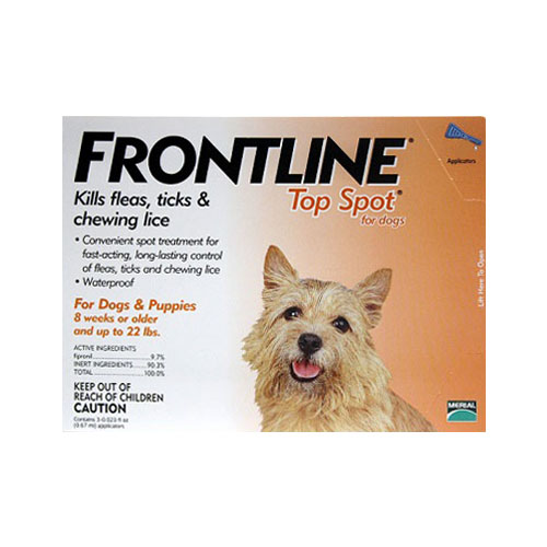 Frontline Top Spot Small Dogs 0-22 Lbs (orange) 4 + 4 Free Doses