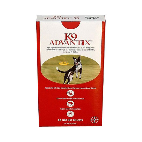 K9 Advantix Large Dogs 21-55 Lbs (red) 12 Doses