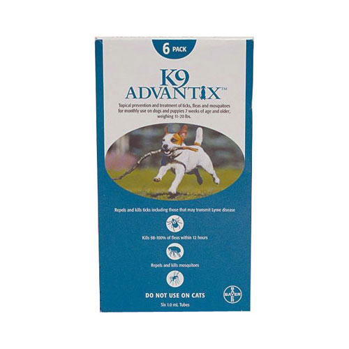 K9 Advantix Medium Dogs 11-20 Lbs (aqua) 12 Doses