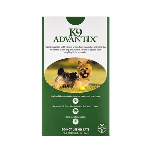 K9 Advantix Small Dogs/pups 1-10 Lbs (green) 6 Doses