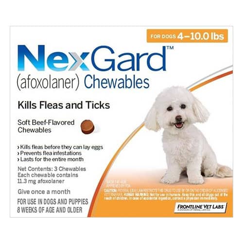 Nexgard For Small Dogs 4-10lbs (orange) 6 Chews