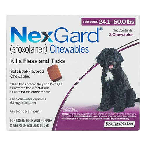 Nexgard For Large Dogs 24.1-60 Lbs (purple) 12 Chews