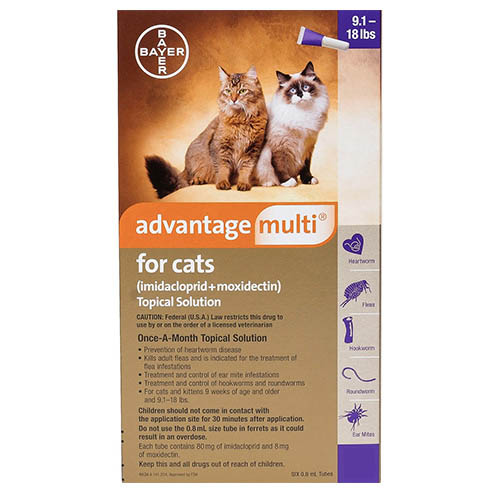 Advantage Multi (advocate) Cats Over 10lbs (purple) 3 Doses