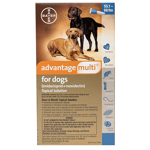 Advantage Multi (advocate) Xlarge Dogs 55.1-88 Lbs (blue) 6 Doses