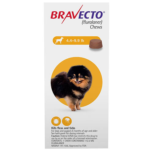 Bravecto For Toy Dogs 4.4-9.9 Lbs (yellow) 1 Chews