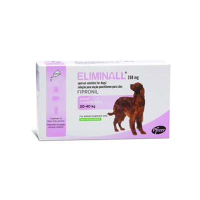 Eliminall Spot-on For Large Dogs 45-88 Lbs  (pink) 12 Pack