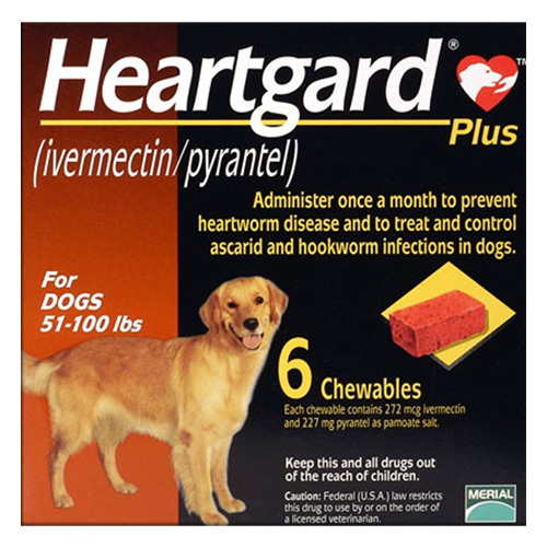 Heartgard Plus For Large Dog 51-100lbs (brown) 12 Doses