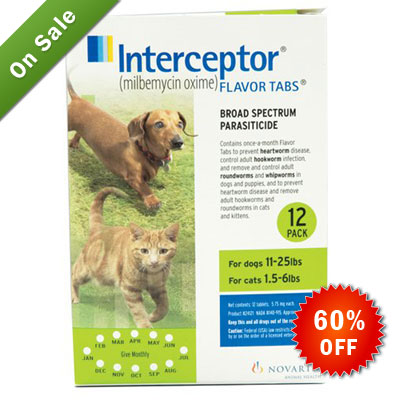 Interceptor For Dogs 11-25 Lbs (green) 3 Chews