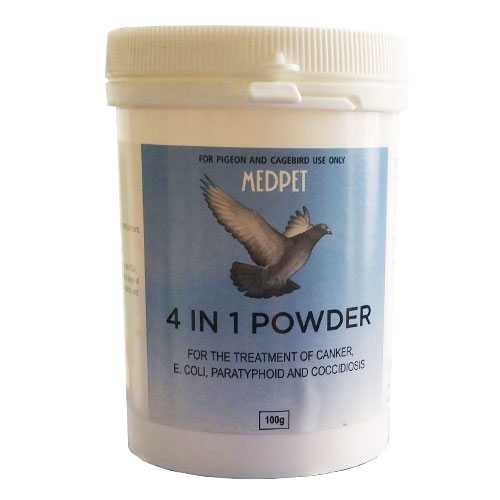 Medpet 4 In 1 Powder For Pigeons And Caged Birds 100 Gm 1 Pack