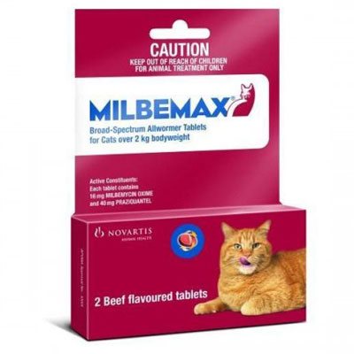 Milbemax For Cats 2kg-8kg 2 Tablet