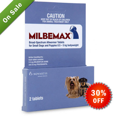 Milbemax Small Dog Under 5 Kgs 2 Tablet