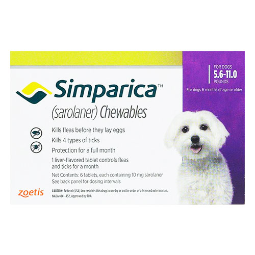 Simparica For Dogs 5.6-11 Lbs (purple) 6 Pack
